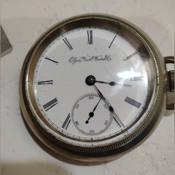 Antique 1895 Elgin Illinois 18s Hunting Pocket Watch Silveroid Runs